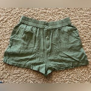 Aeropostale Green High Waist Casual Shorts